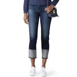 Adriano Goldschmied The Isabelle Jeans High Rise Straight Cropped Cuff size 26